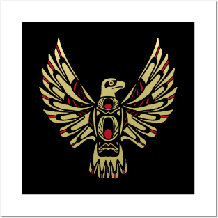 Black and Gold Eagle Design Posters and Art